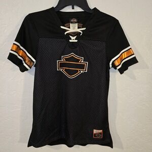 Harley Davidson Women's Jersey S short sleeve Shirt Thunder Mountain Loveland CO
